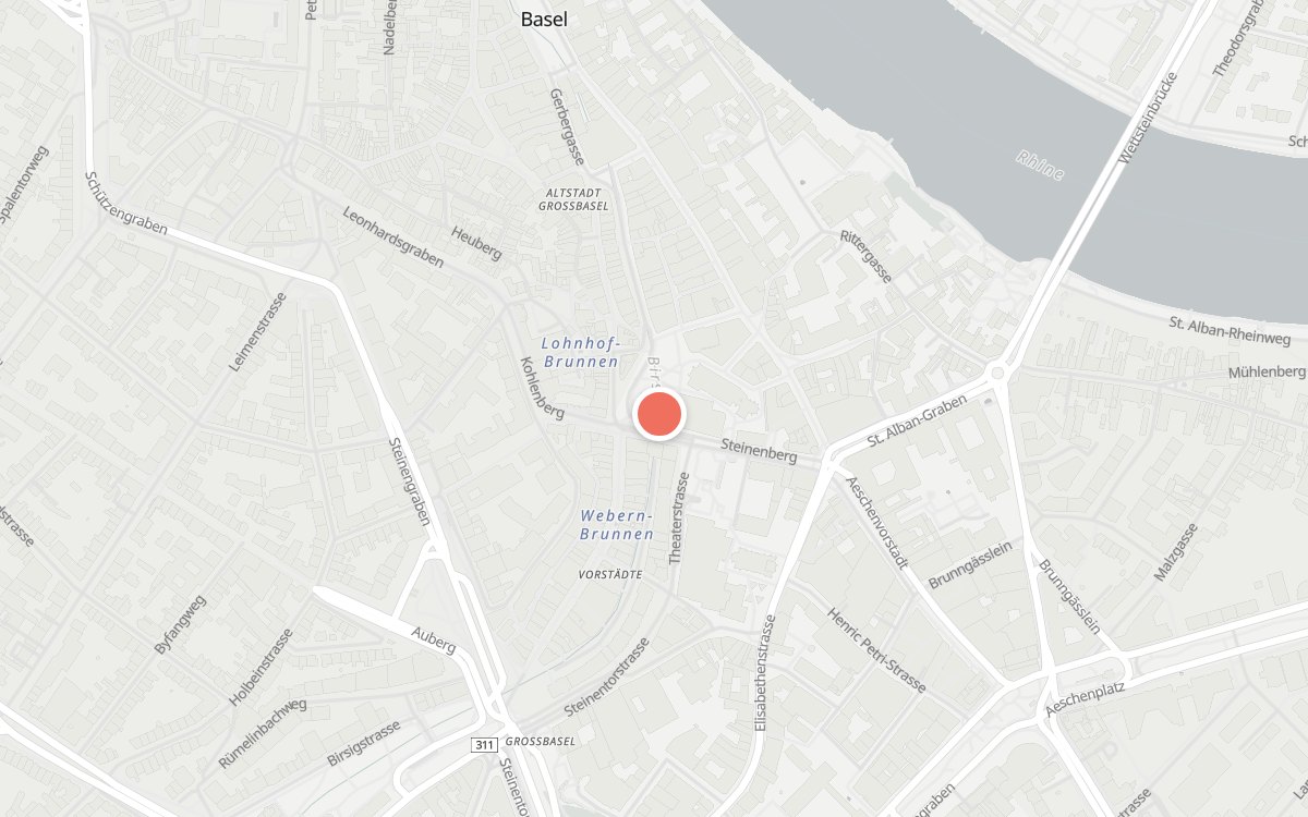 Karte: Papa Joe's Basel, Steinenberg 14, 4051 Basel