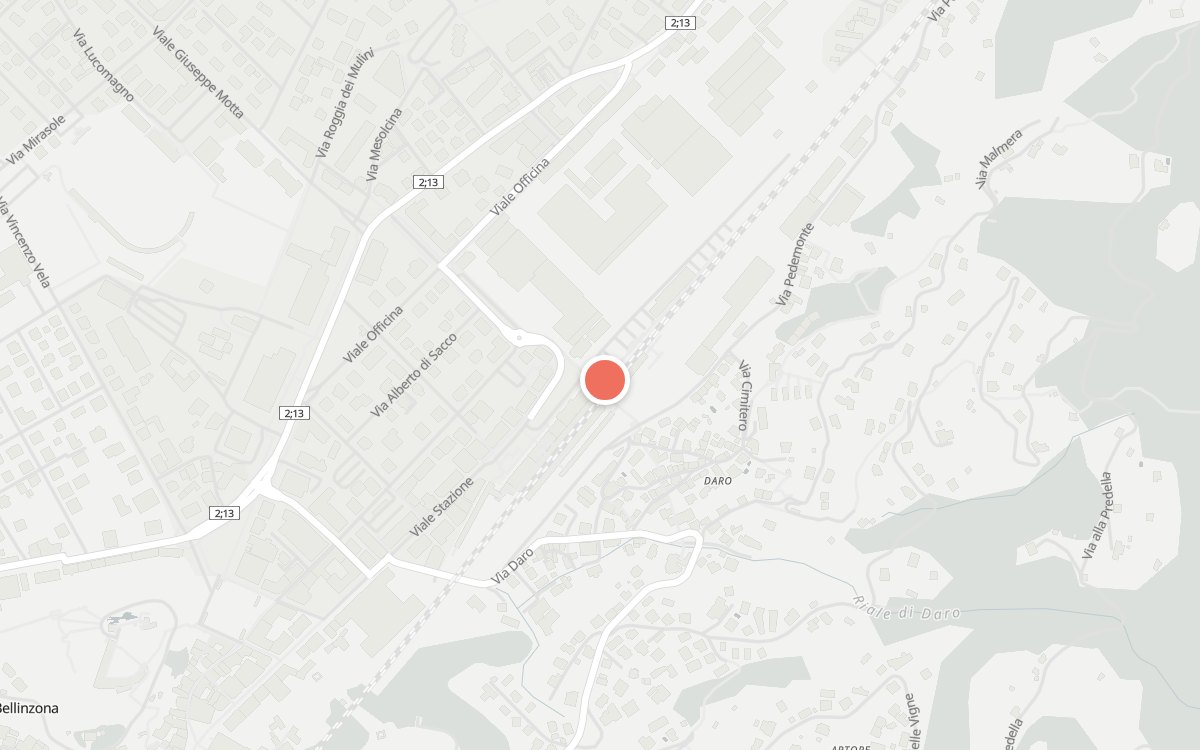 Mappa: Ristorante FFS Bellinzona, Viale Stazione 36 B, 6501 Bellinzona
