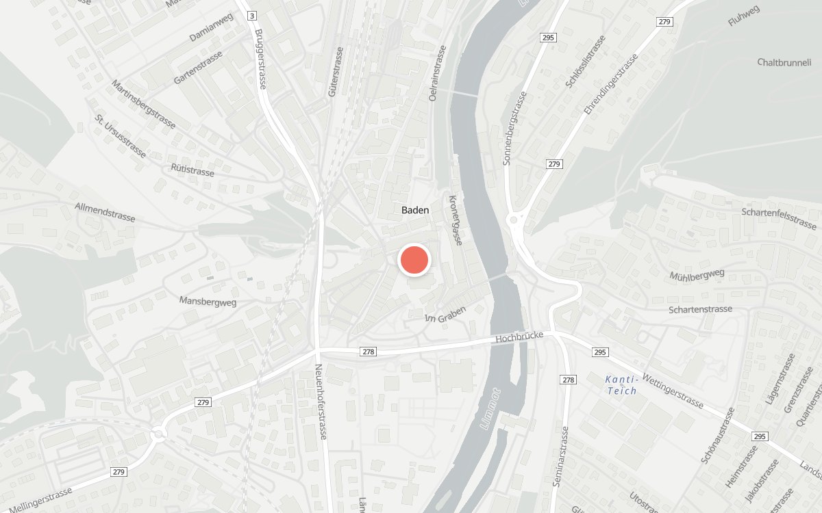 Karte: Roter Turm, Rathausgasse 5, 5400 Baden
