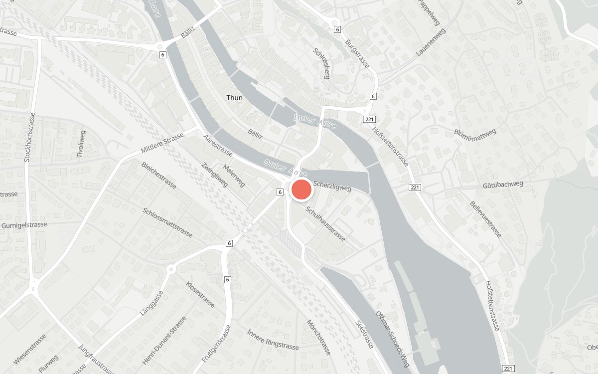 Karte: Bistro Muuberri, Bahnhofstrasse 1, 3601 Thun