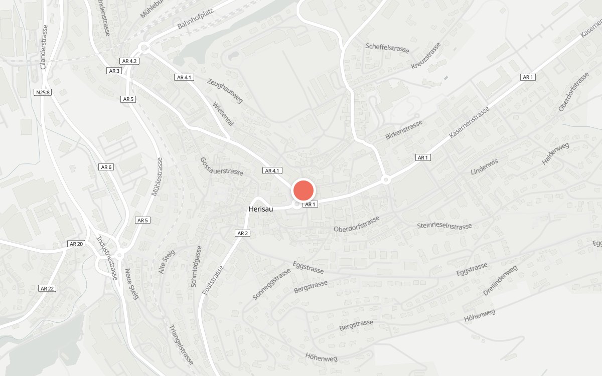 Karte: Im Treffpunkt, Bahnhofstrasse 2, 9100 Herisau
