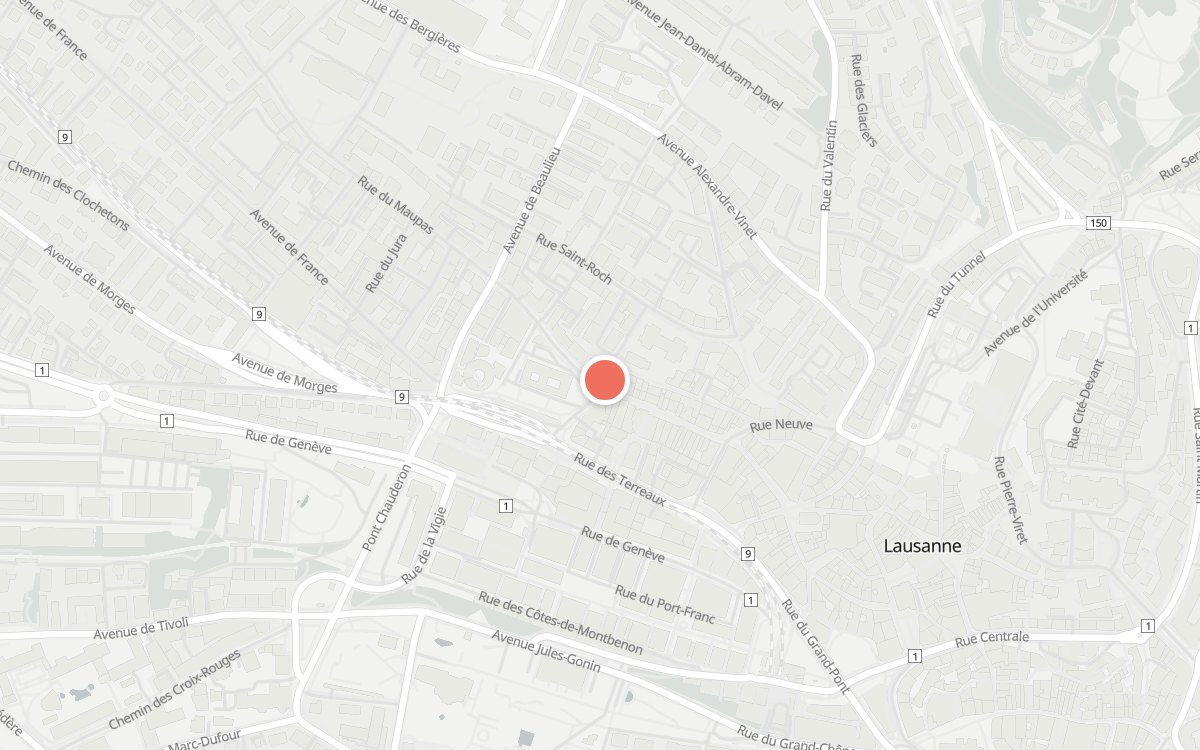 Plan : Le Cygne, Rue du Maupas 2, 1004 Lausanne