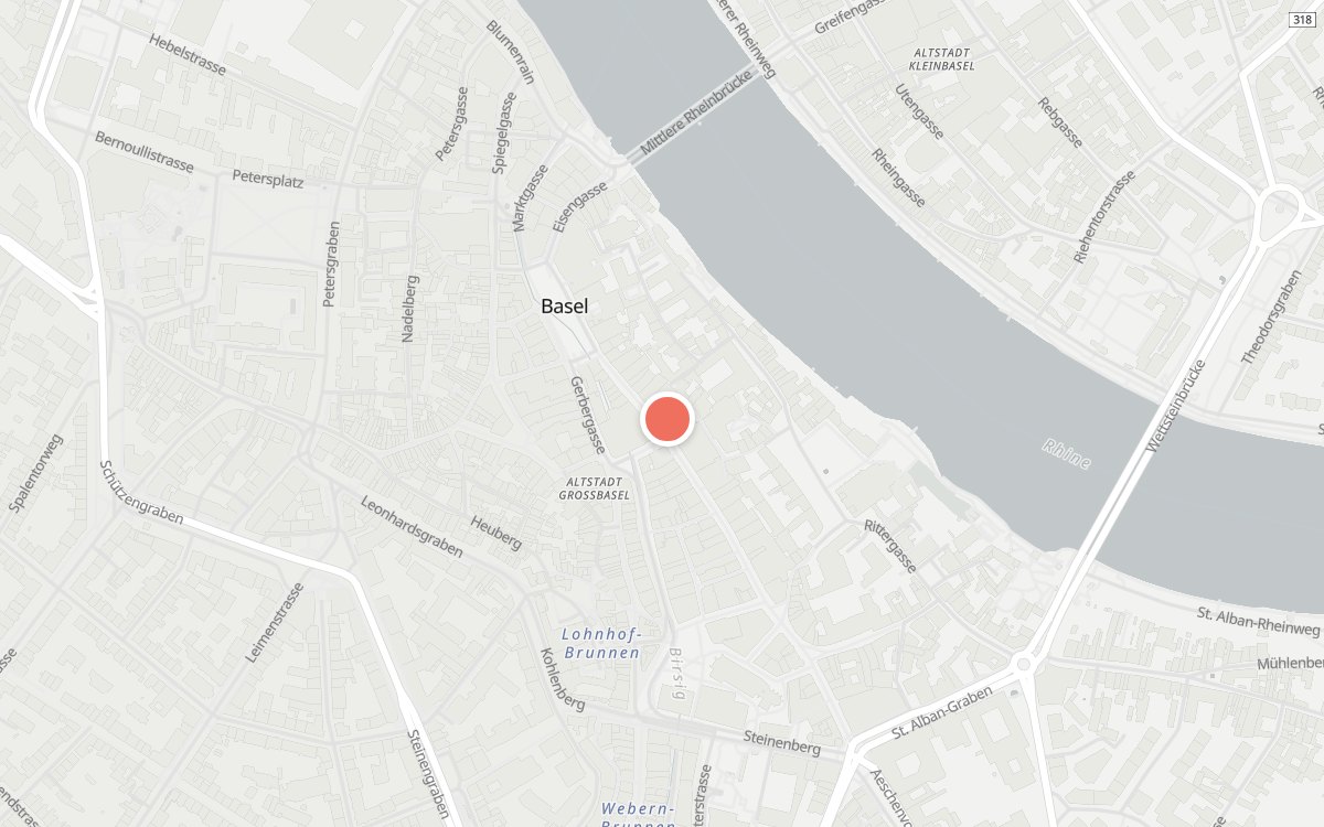Karte: Restaurant Schlüsselzunft, Freie Strasse 25, 4001 Basel
