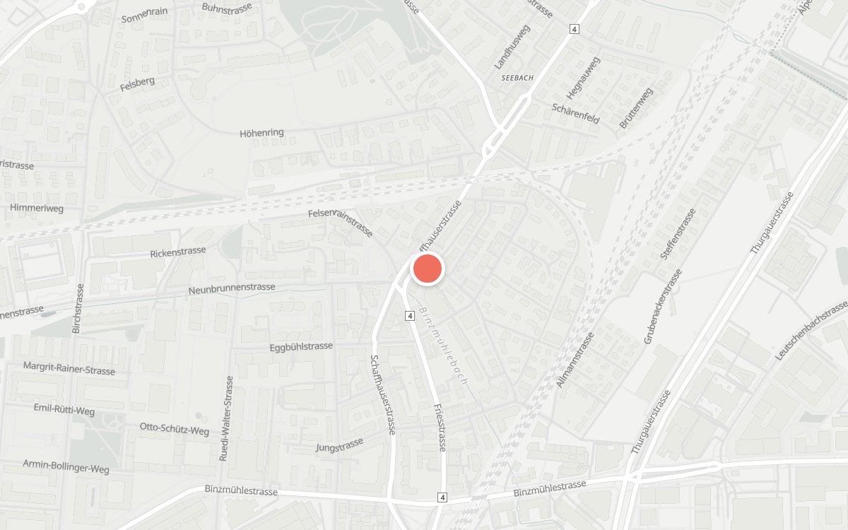 Karte: Café Ami, Schaffhauserstrasse 448, 8050 Zürich