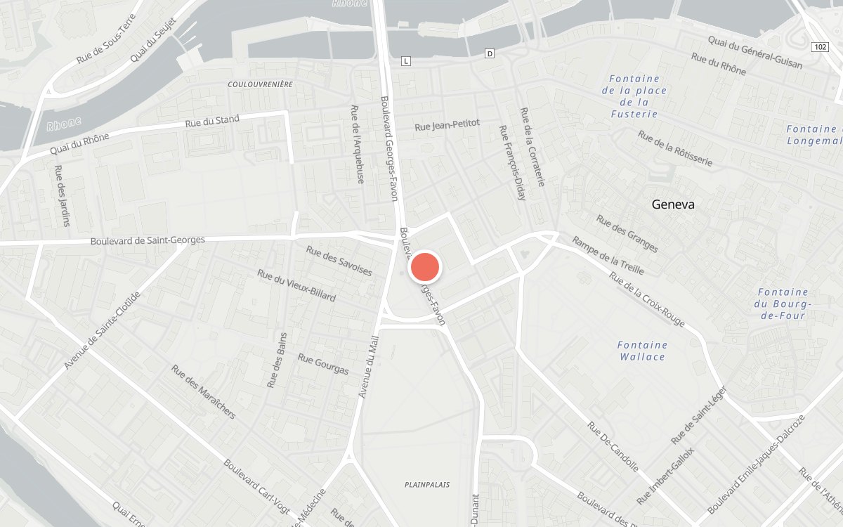 Plan : La Cave Valaisanne, Boulevard Georges-Favon 23, 1204 Genève