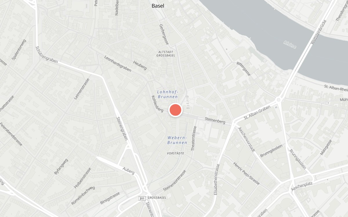 Karte: Zum Braunen Mutz, Barfüsserplatz 10, 4051 Basel
