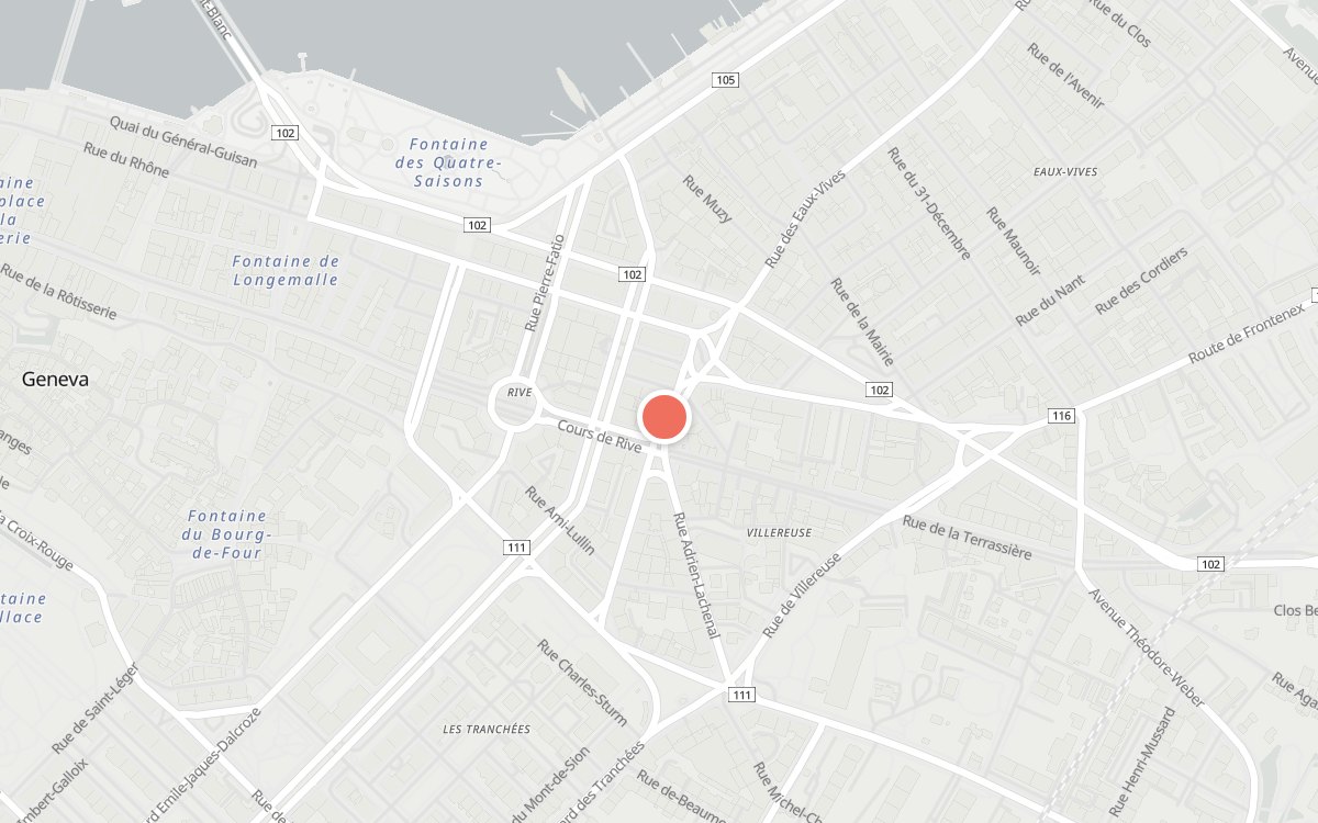 Plan : Le Bánh Mi, Place des Eaux-Vives 10, 1207 Genève