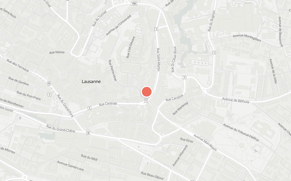 Plan : Chez Maud, Pont Charles-Bessières 3, 1005 Lausanne