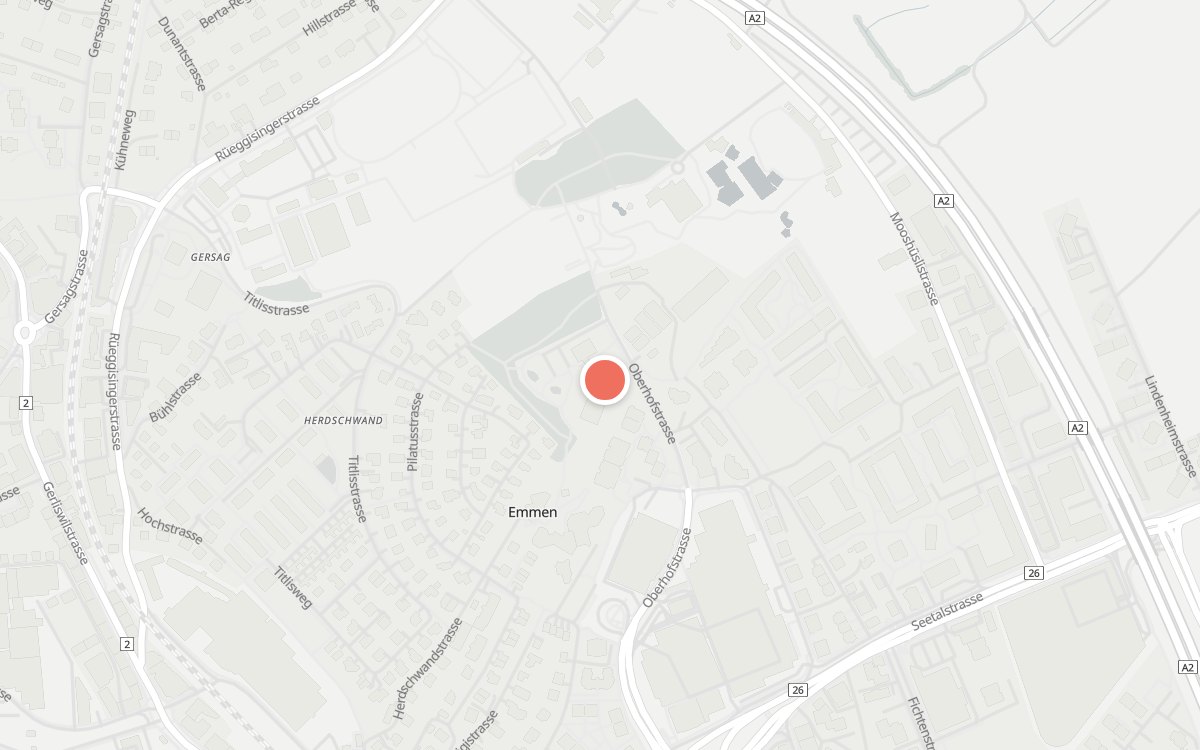 Karte: BBZ, Oberhofstrasse 45, 6020 Emmenbrücke