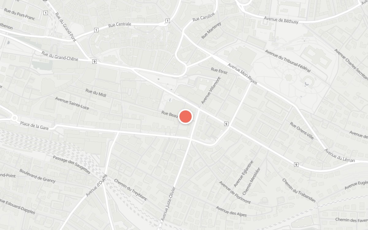 Plan : Au chat noir, Rue Beau-Séjour 27, 1006 Lausanne