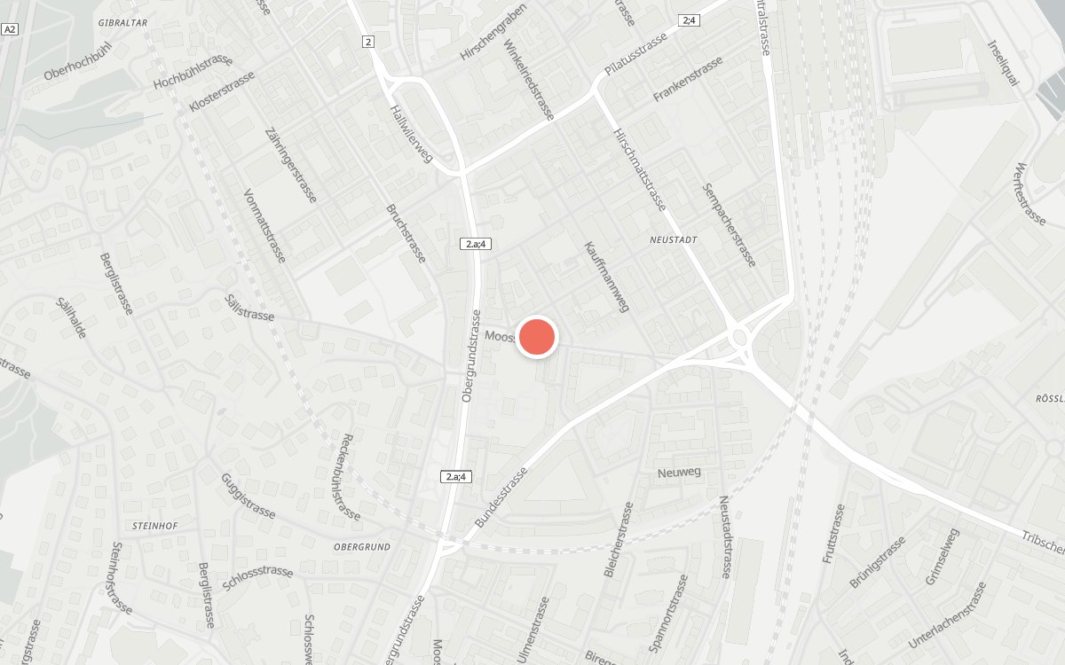 Karte: Weisses Schloss, Moosstrasse, 6002 Luzern