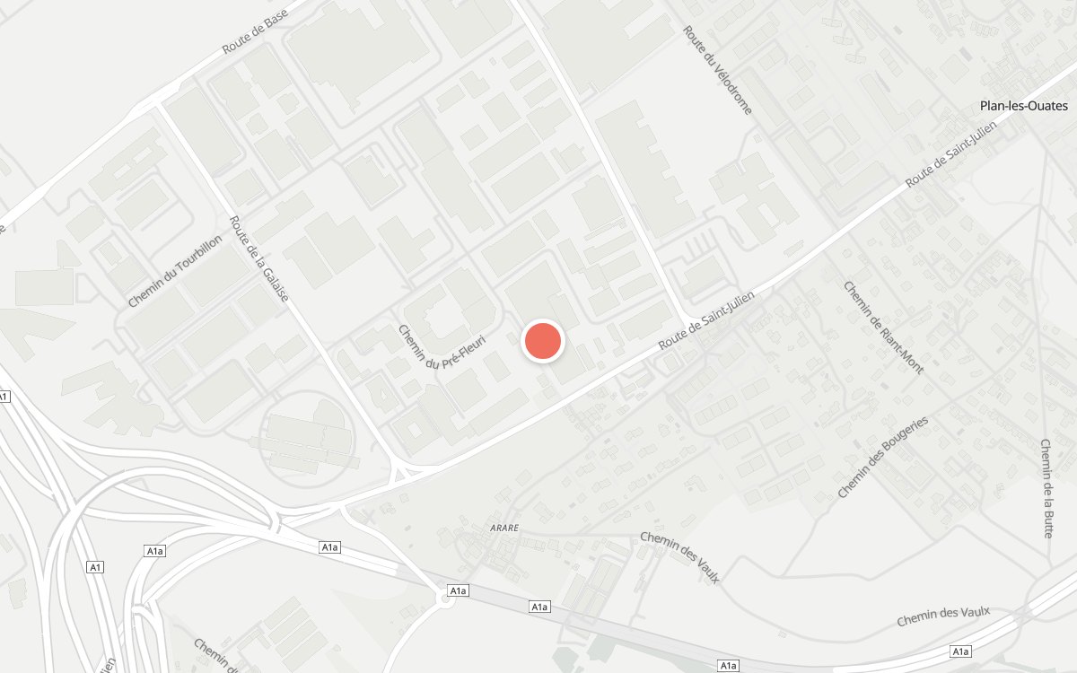 Karte: Maison Amandine, Chemin du Pré-Fleuri 15, 1228 Plan-les-Ouates
