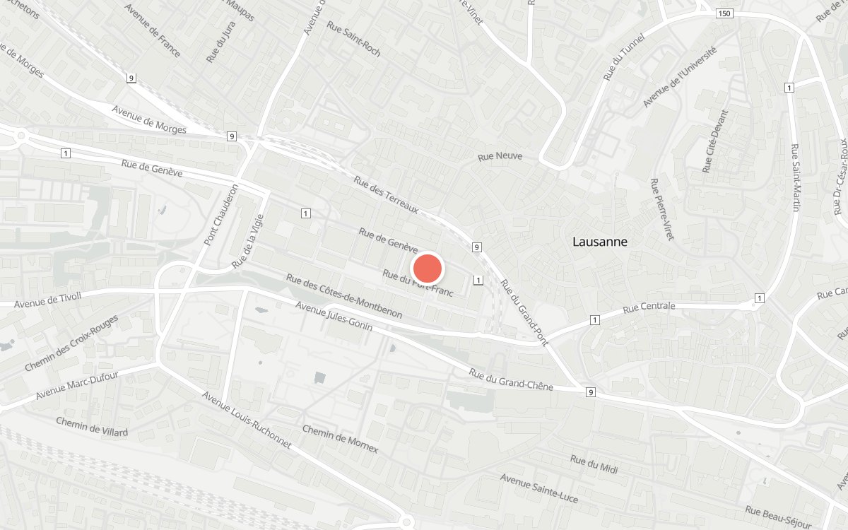 Plan : Restaurant Assador, Rue de Genève 17, 1004 Lausanne